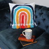 Rainbow Handcrafted Tufted Cushion Cover – Decorative & Textured Pillow Cover for Sofa & Bed