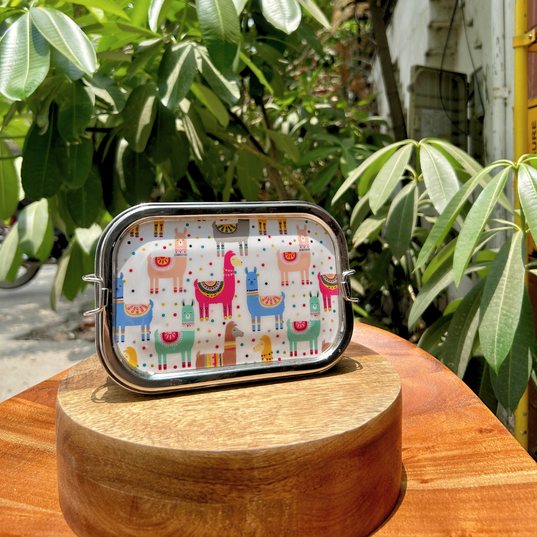Eco-Friendly Meenakari Steel Tiffin Box – Stylish & Durable - Jungle