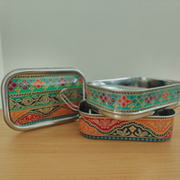 Eco-Friendly Ethnic Meenakari 2-Tier Steel Tiffin