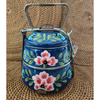 Ethnic Enamelware Steel Lunch Box – 2 Tier, Sustainable & Reusable