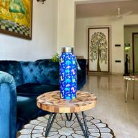 Handcrafted Eco-Friendly Meenakari Stainless Steel Bottle(750 ML)-Dino