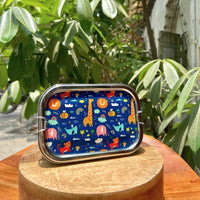 Meenakari Steel Tiffin Box – Stylish & Durable -Set Of 2 ( Panda +Llama) Combo