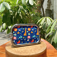 Eco-Friendly Meenakari Steel Tiffin Box – Stylish & Durable-Animal