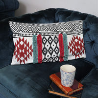 Geometric Handcrafted Tufted Cushion Cover – Decorative & Textured Pillow Cover for Sofa & Bed