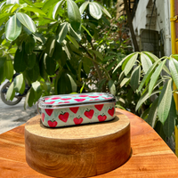 Meenakari Steel Tiffin Box – Stylish & Durable -Set Of 3 (Lion + Jungle + Strawberry)