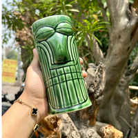 Handcrafted Tiki Totem Glasses – Set of 2