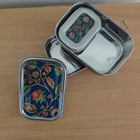 Eco-Friendly Ethnic Meenakari 2-Tier Steel Tiffin