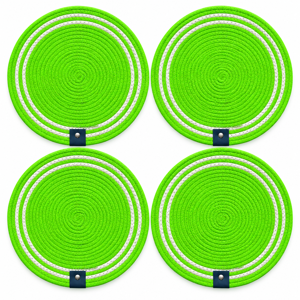 Handwoven Round Dining Table Placemats – Set of 4