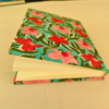 Green Floral Kantha Stitch Diary | Handmade Fabric Diary for Writing & Notes