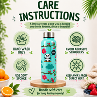 Handcrafted Eco-Friendly Meenakari Steel Bottle(750 ML)