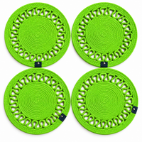 Handcrafted Round Braided Table Mat Set of 4