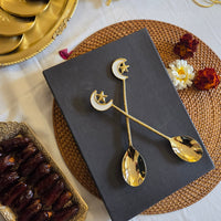 Gold Moon & Star Designer Spoon Eid Gift Set (Set of 2)