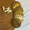 Brass Coasters | Elegant Drink Coasters for Home & Dining Decor ( Set of 4)