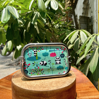 Eco-Friendly Meenakari Steel Tiffin Box – Stylish & Durable