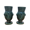 Tribal Face Ceramic Glass – Set of 2