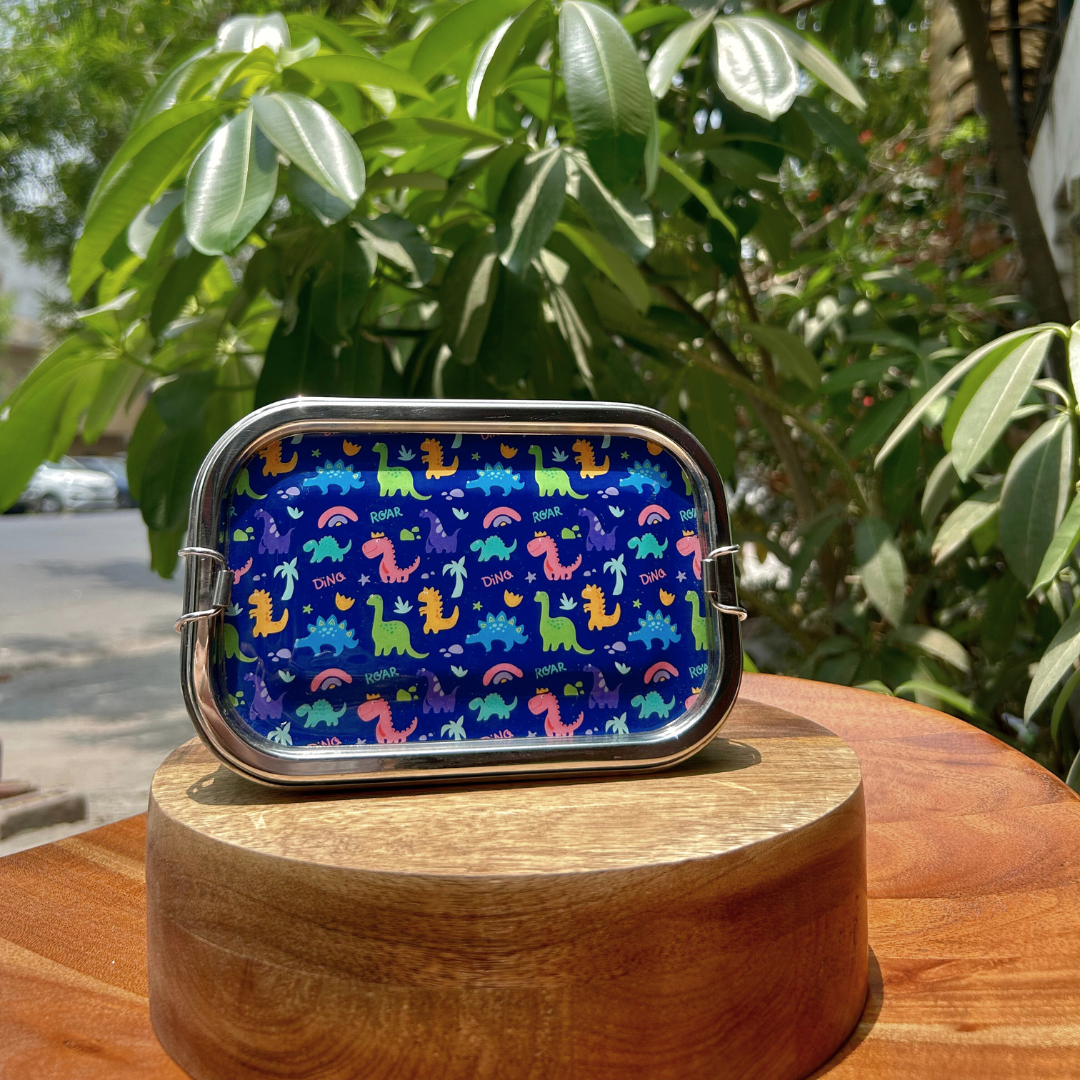 Eco-Friendly Meenakari Steel Tiffin Box – Stylish & Durable - Jungle