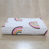 Handcrafted Kids Quilt with Traditional Block Print | Soft & Cozy Cotton Quilt for Babies & Toddlers