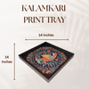 Elegant Kalamkari Print MDF Serving Tray – Stylish & Durable Design