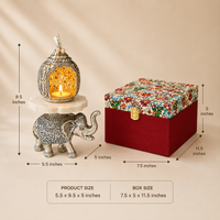 Silver Plated Elephant Tealight Holder