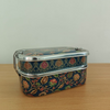 Eco-Friendly Ethnic Meenakari 2-Tier Steel Tiffin-Multicolour Floral