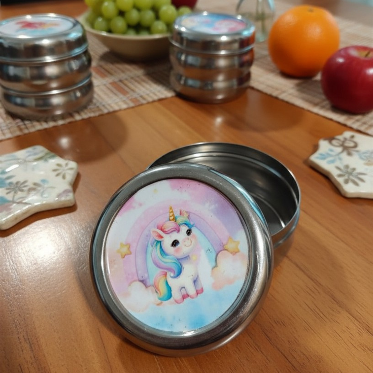 Cartoon Character Kids Snack Box | Set of 4(Disneyprincess-Unicorn-Annaelsa-Peppapig)