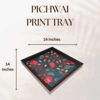 Elegant Pichwai Print MDF Serving Tray – Stylish & Durable Design