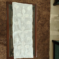 Chikankari Cotton White Table Set | Includes 6 Placemats, 6 Napkins & 1 Table Runner