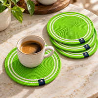 Handwoven Round Dining Table Placemats – Set of 4