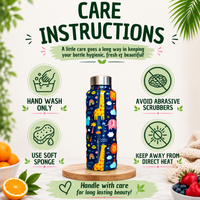 Handcrafted Eco-Friendly Meenakari Steel Bottle(750 ML)