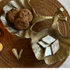 Golden Ginkgo Leaf Decorative Platter Bowl
