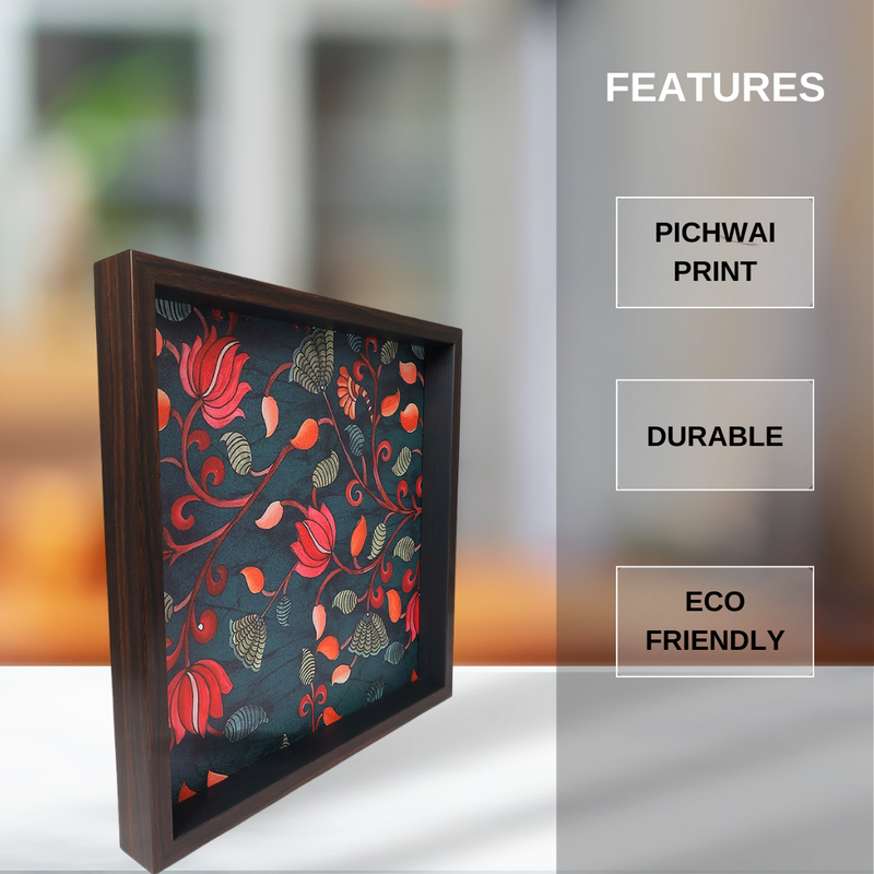 Elegant Pichwai Print MDF Serving Tray – Stylish & Durable Design