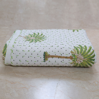 Handcrafted Kids Quilt with Traditional Block Print | Soft & Cozy Cotton Quilt for Babies & Toddlers