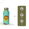 Lion Print Handcrafted Eco-Friendly Meenakari Steel Bottle(750 ML)