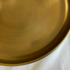 Golden Etched Round Metal Serving Platter