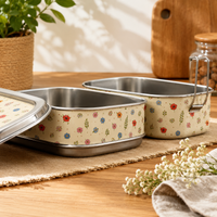Eco-Friendly Ethnic Meenakari 2-Tier Steel Tiffin