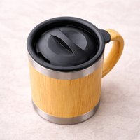 Eco-Friendly Bamboo Coffee Mug with Stainless Steel Inner & Handle