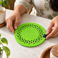 Handcrafted Round Braided Table Mat Set of 4
