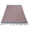 Geometric Dot Handblock Printed Cotton Throw – Orange & Black Motif | Perfect for Living Room and Bedroom Decor