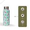 Handcrafted Eco-Friendly Meenakari Stainless Steel Bottle(750 ML)-Flamingo