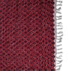 Ethnic Red & Blue Block Printed Cotton Throw | Perfect for Living Room and Bedroom Decor
