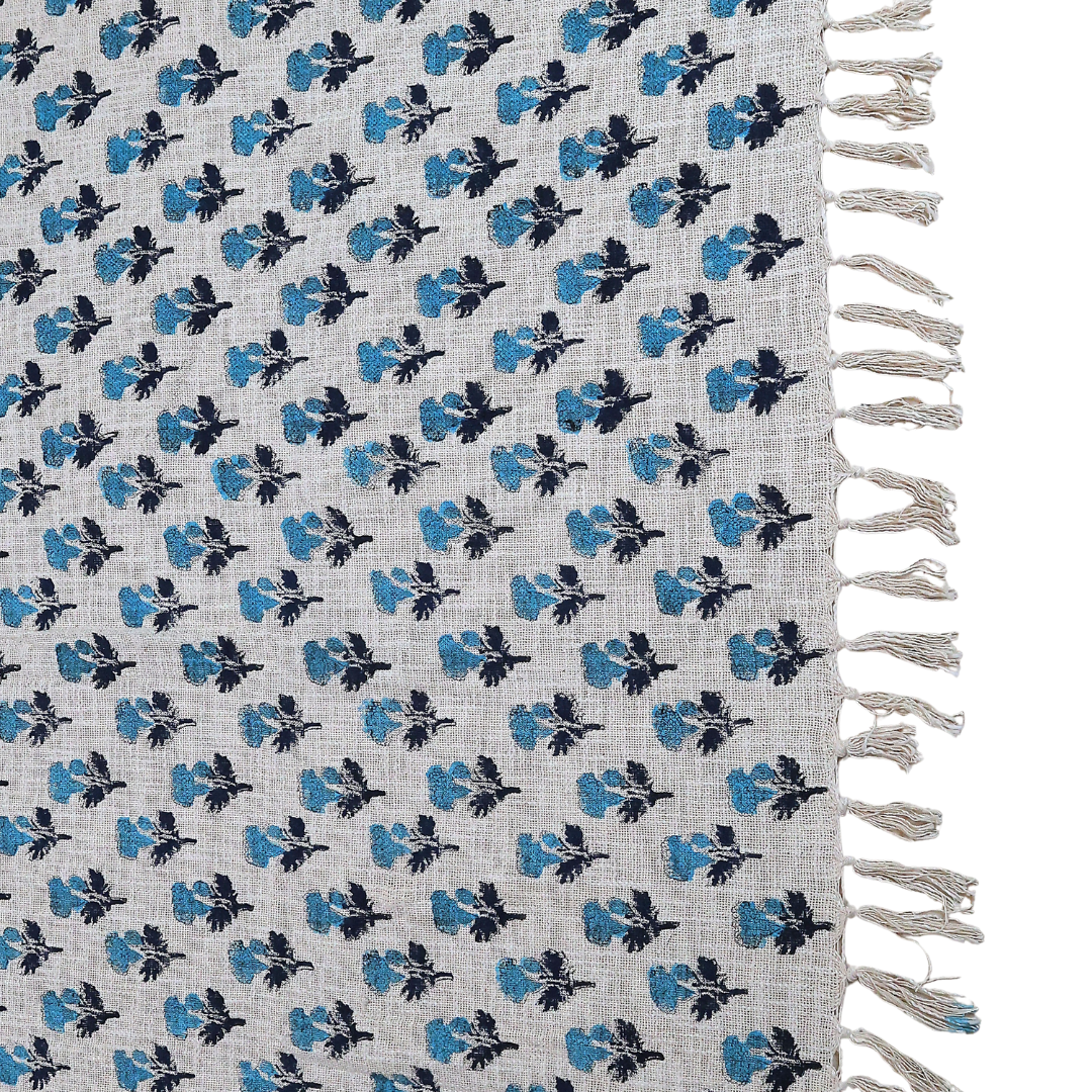 Cotton Handcrafted Throw Blanket | Perfect for Living Room and Bedroom Decor| Perfect for Living Room and Bedroom Decor