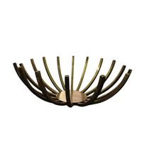 Golden Sunburst Decorative Metal Basket