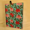 Green Block Print Floral Diary | Handmade Diary for Writing & Notes