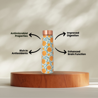 BG| Copper Water Bottle | 1 Litre | Boosts Immunity-Marigold