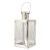 Nickel Metal Garden Lamp | Contemporary Outdoor Lantern for Home Decor