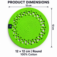 Handcrafted Round Braided Table Mat Set of 4