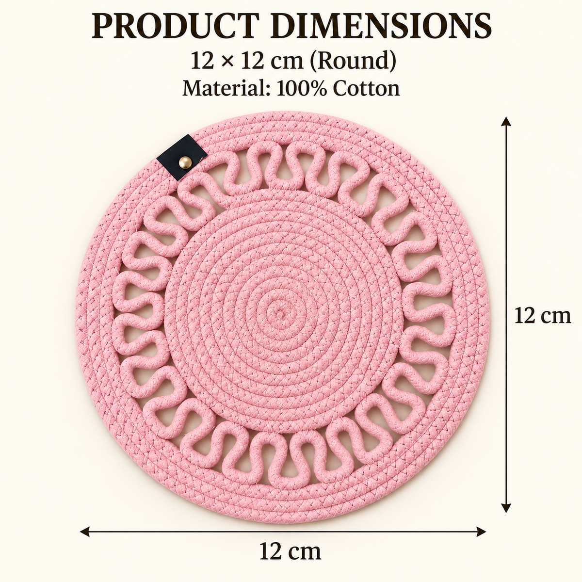 Handcrafted Round Braided Table Mat Set of 4