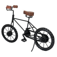 Decorative Black Wrought Iron Cycle Table Ornament | Modern Metal Bicycle Decor Piece