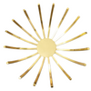 Golden Sunburst Decorative Metal Basket
