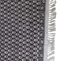 Brown Cotton Throw Floral Print – Heritage Sofa Throw | Perfect for Living Room and Bedroom Decor